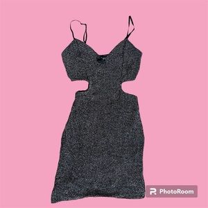 🩶 Windsor sparkly body-con dress, side cutouts, open back🩶